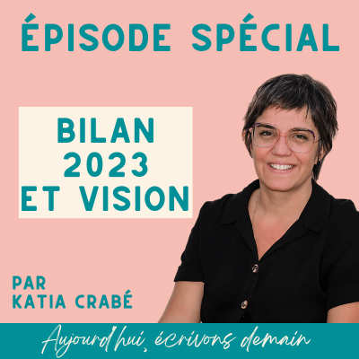 Vignette du bilan 2023 podcast Aujourd'hui, écrivons demain
