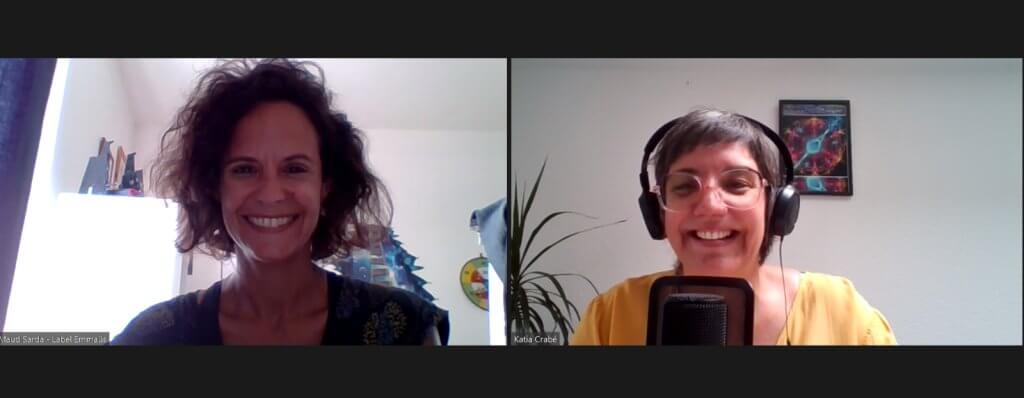 Photo de l'interview de Maud Sarda et de Katia Crabé pour le podcast
